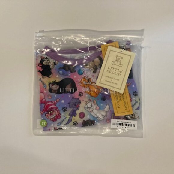 NWT Little Snuggles Disney Cats Marie/Cheshire/Figaro Bamboo Pajama set - 2T - Picture 5 of 5
